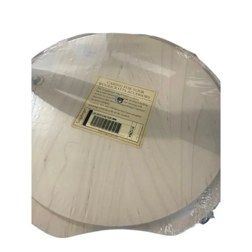 Longaberger 2010 White Washed Twisted Handles Easter Petals w/ tie on Bunny top